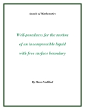 Đề tài " Well-posedness for the motion of an incompressible liquid with free surface boundary "