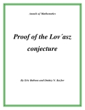 Đề tài " Proof of the Lov´asz conjecture "