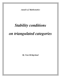 Đề tài " Stability conditions on triangulated categories "