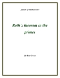 Đề tài "  Roth’s theorem in the primes "