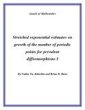 Đề tài "Stretched exponential estimates on growth of the number of periodic points for prevalent diffeomorphisms I "