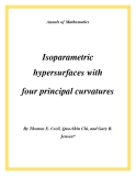 Đề tài "  Isoparametric hypersurfaces with four principal curvatures "