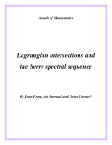 Đề tài " Lagrangian intersections and the Serre spectral sequence "