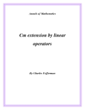 Đề tài " Cm extension by linear operators "