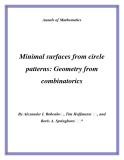 Đề tài " Minimal surfaces from circle patterns: Geometry from combinatorics "