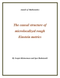 Đề tài "  The causal structure of microlocalized rough Einstein metrics "