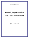 Đề tài "Bounds for polynomials with a unit discrete norm "