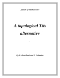 Đề tài " A topological Tits alternative "