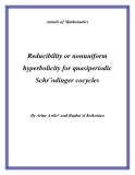 Đề tài " Reducibility or nonuniform hyperbolicity for quasiperiodic Schr¨odinger cocycles "