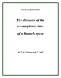 Đề tài " The diameter of the isomorphism class of a Banach space "