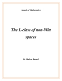 Đề tài " The L-class of non-Witt spaces "