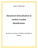 Đề tài "Dynamical delocalization in random Landau Hamiltonians "