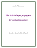 Đề tài "The Schr¨odinger propagator for scattering metrics "