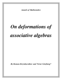 Đề tài " On deformations of associative algebras "