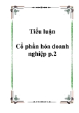 Tiểu luận đề tài :  Cổ phần hóa doanh nghiệp 