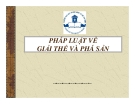 PHÁP LUẬT VỀ GIẢI THỂ VÀ PHÁ SẢN