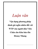 Luận văn: Vận dụng phương pháp đánh giá ngẫu nhiên đối với WTP của người dân Viên Chăn cho Khu bảo tồn Houay Nhang