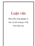 Luận văn: Phát triển công nghiệp và bảo vệ môi trường ở Việt Nam hiện nay