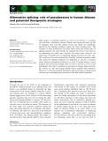 Báo cáo khoa học: Alternative splicing: role of pseudoexons in human disease and potential therapeutic strategies 