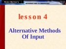 Alternative Methods Of Input