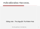 PHẦN MỀM BẢNG TÍNH EXCEL