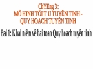 Quy hoạch tuyến tính