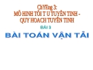 Bài toán về vận tải