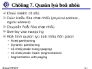 Hệ điều hành 1 - Chương 7: Quản lý bộ nhớ