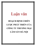 Luận văn: HOẠCH ĐỊNH CHIẾN LƯỢC PHÁT TRIỂN CỦA CÔNG TY THƯƠNG MẠI LÂM SẢN HÀ NỘI