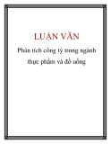 Luận văn: Phân tích công tỷ trong ngành thực phẩm và đồ uống