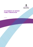     STATEMENT OF INTENT: FAMILY MIGRATION  