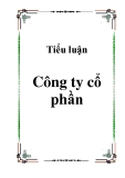 Tiểu luận Công ty cổ phần