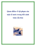 Quan điểm về tội phạm của một số nước trong bối cảnh toàn cầu hóa