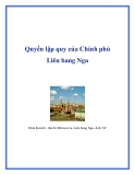 Quyền lập quy của Chính phủ Liên bang Nga