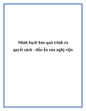 Minh bạch hóa quá trình ra quyết sách - dấu ấn của nghị viện