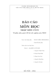 BÁO CÁO  MÔN HỌC NHẬP MÔN CNTT : Về phần mềm quản lí đề thi trắc nghiệm môn THDC