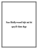 Sao Hollywood bật mí bí quyết làm đẹp