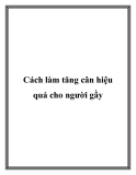 Cách làm tăng cân hiệu quả cho người gầy