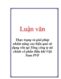 Luận văn: Thực trạng và giải pháp nhằm nâng cao hiệu quả sử dụng vốn tại Tổng công ty tài chính cổ phần Dầu khí Việt Nam PVF