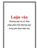 Luận văn: Thương mại và các biện pháp phát triển thương mại trong giai đoạn hiện nay