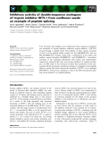 Báo cáo khoa học: Inhibitory activity of double-sequence analogues of trypsin inhibitor SFTI-1 from sunﬂower seeds: an example of peptide splicing