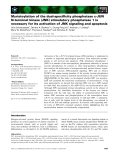 Báo cáo khoa học: Myristoylation of the dual-speciﬁcity phosphatase c-JUN N-terminal kinase (JNK) stimulatory phosphatase 1 is necessary for its activation of JNK signaling and apoptosis