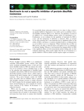 Báo cáo khoa học: Bacitracin is not a speciﬁc inhibitor of protein disulﬁde isomerase