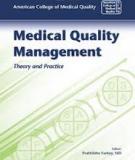 MEDICAL QUALITY MANAGEMENT THEORY AND PRACTICE
