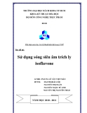 Đề tài: Sử dụng Sóng siêu âm trích ly Isoflavone