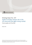 Implicit intraday interest rate in the  UK unsecured overnight money market