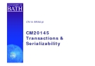 Chris MiddupCM20145 Transactions & Serializability