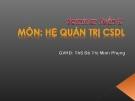 Hệ Quản Trị CSDL cơ bản