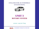 ENGLISH FOR AUTOMOBILE ENGINEERING -UNIT 3 ROTARY SYSTEM