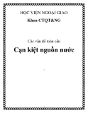 Tiểu luận: Cạn kiệt nguồn nước